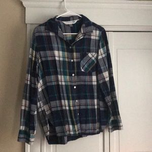 Multi colored plaid flannel